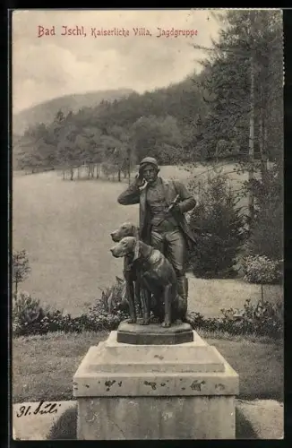 AK Bad Ischl, Kaiserliche Villa, Jagdgruppe