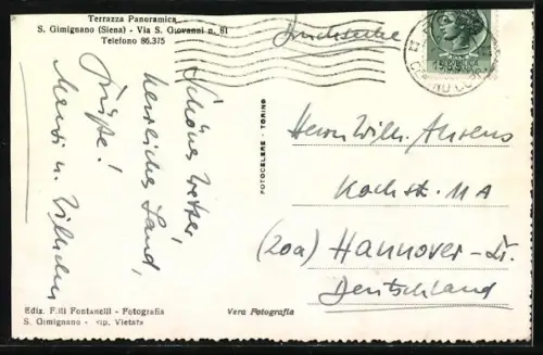 AK S. Gimignano /Siena, Ristorante La Terrazza