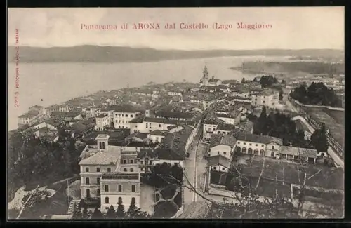 AK Arona /Lago Maggiore, Panorama di Arona dal Castello