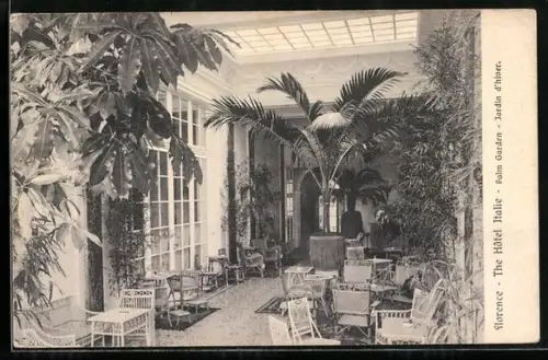 AK Florence, the Hotel Italie, Palm Garden, Jardin d'hiver