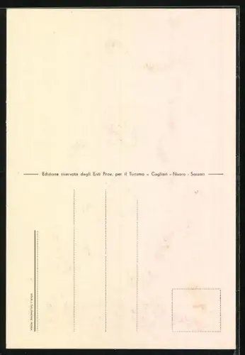 Künstler-AK Sardegna, Paar in Trachten auf einer Wiese, Lamm mit Blumen