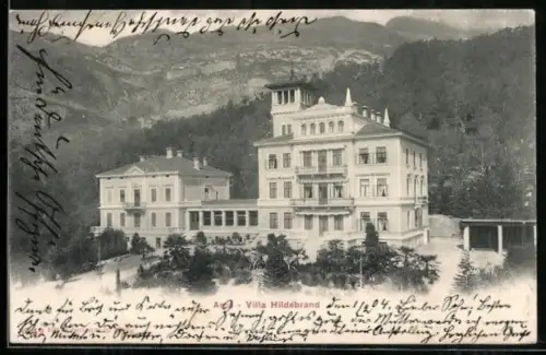 AK Arco, Blick zur Villa Hildebrand