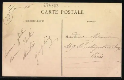 AK Villiers-le-Morhier, Vallée de la Drouette, Blick nach dem Ort