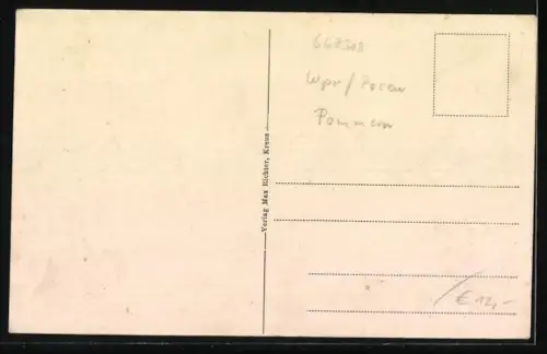 AK Kreuz, Ansicht vom Bahnhof