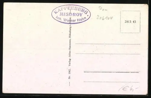 AK Misdroy, Teilansicht mit Kirchturm