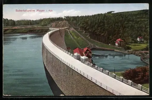 AK Bobertalsperre Mauer, Tatalansicht