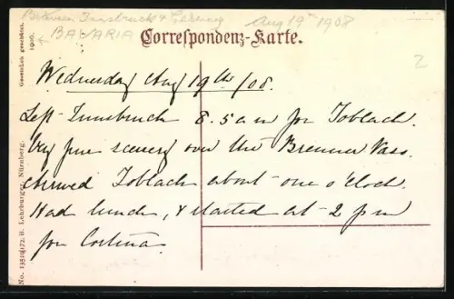 AK Toblach, Panorama, Knabe in Tracht