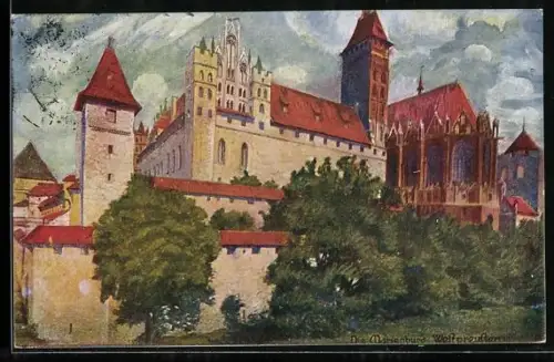 Künstler-AK Marienburg-Malbork, Marienburg