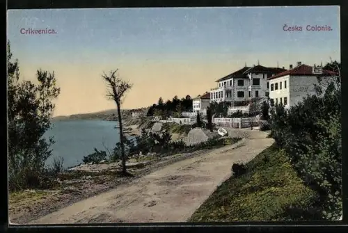 AK Crikvenica, Ceska Colonia, Uferstrasse
