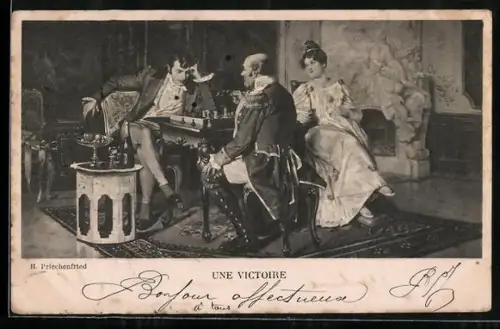 AK Une Victoire, Männer beim Schach