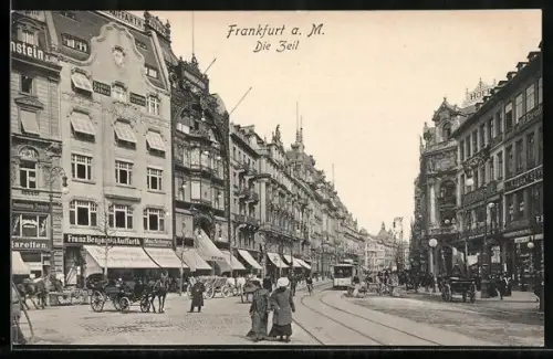 AK Frankfurt a. M., Die Zeil, Geschäft Franz Benjamin Auffarth