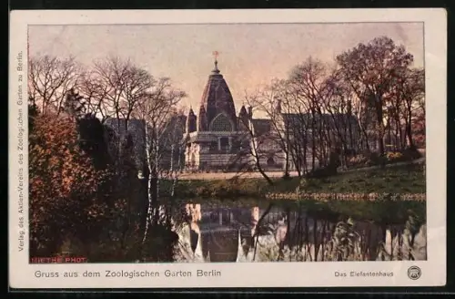 AK Berlin, Zoologischer Garten, Das Elefantenhaus
