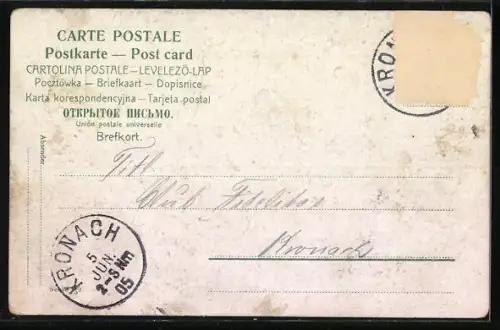 AK Fotomontage, Kleinkinder in der Ferienkolonie