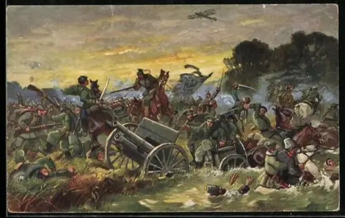 AK Völkerkrieg 1914 /15, Vernichtung der Russen in den Masurischen Seen, Schlacht bei Tannenberg