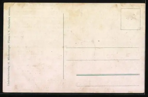 Lied-AK Hilmar Mückenberger: Un d'r Tanzbud'n hot a Loch (Und der Tanzboden hat ein Loch)