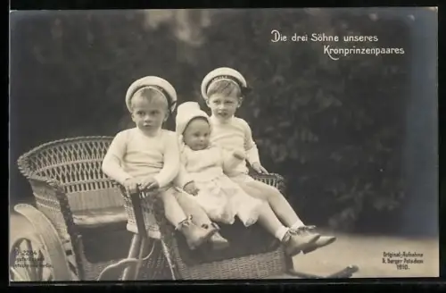 AK Die drei Söhne des Kronprinz Wilhelm von Preussen