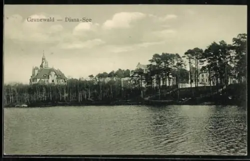 AK Berlin-Grunewald, Villen am Diana-See