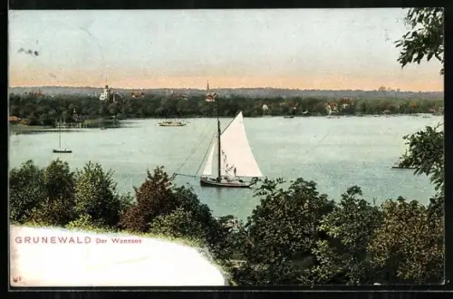 AK Berlin-Grunewald, Idyll am Wannsee