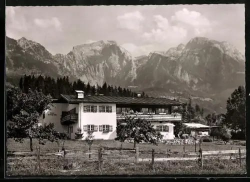 AK Schönau /Berchtesgaden, Haus Niedersachsen, Berge, Liegewiesen