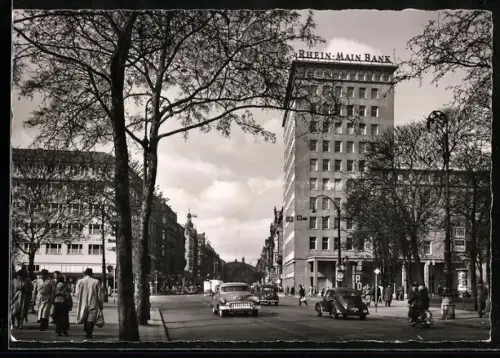 AK Frankfurt am Main, Rhein-Main Bank, Strassenszene