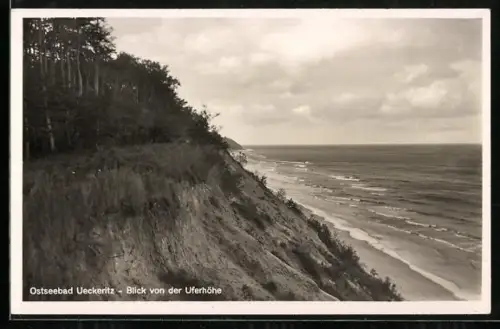 AK Ueckeritz, Blick von der Uferhöhe