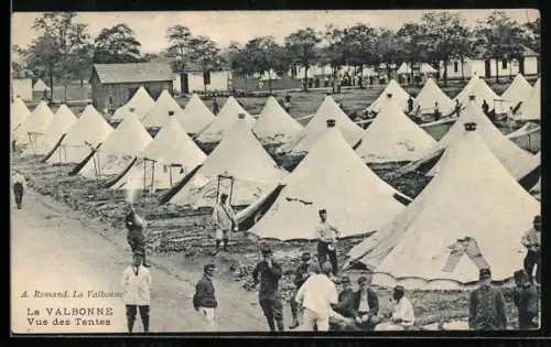 AK La Valbonne, Vue des Tentes