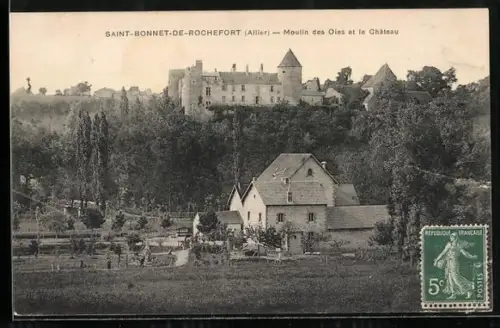 AK Saint-Bonnet-de-Rochefort /Allier, Moulin des Oies et le Château