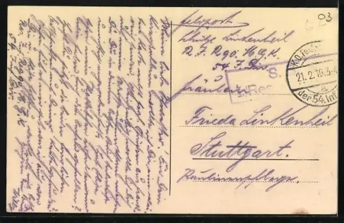 AK Moulin, Friedhof Infanterie-Regiment No. 85