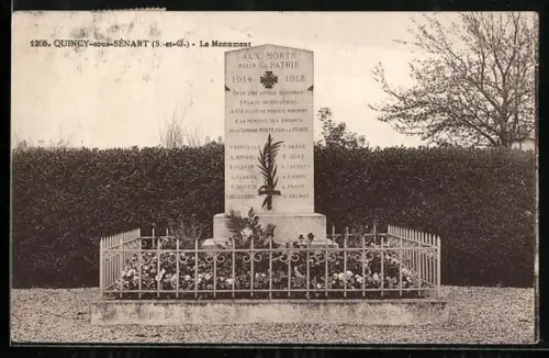 AK Quincy-sous-Sénart /S.-et-O., Le Monument