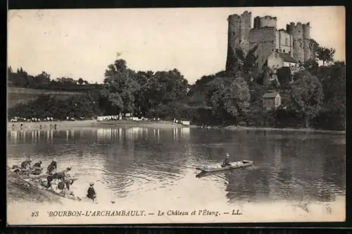 AK Bourbon-l`Archambault, Le Chateau et l`Etang