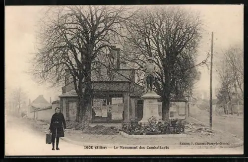 AK Diou /Allier, Le Monument des Combattants