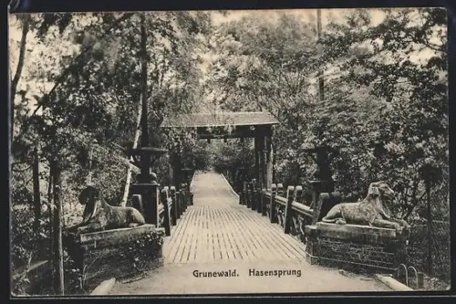 AK Berlin-Grunewald, Detailpartie am Hasensprung