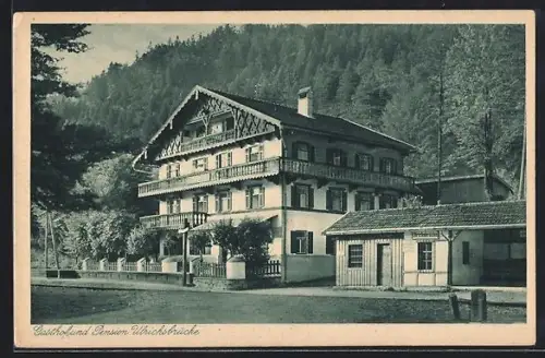 AK Reutte / Tirol, Gasthof und Pension Ulrichsbrücke