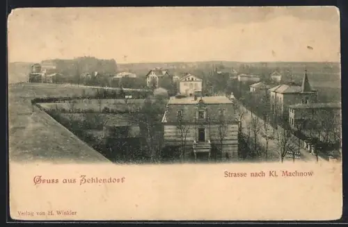 AK Berlin-Zehlendorf, Strasse nach Klein-Machnow