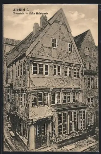 AK Kiel, Rosenstrasse Ecke Holstenstrasse