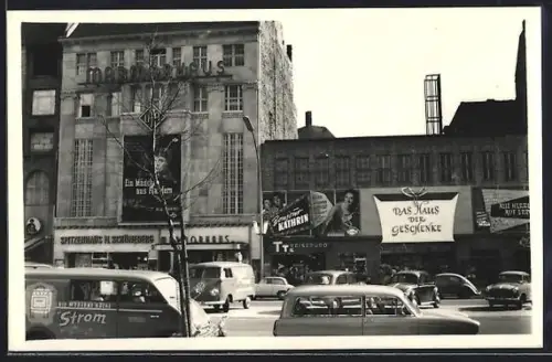 Foto-AK Berlin-Charlottenburg, Kurfürstendamm 1955, Haus der Geschenke, Marmorhaus