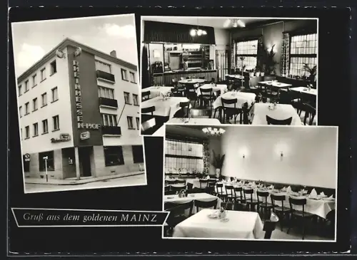 AK Mainz, Bierhaus Most, Haus Rheinhessen-Hof, Inh. Helmut Most, Klarastrasse 15