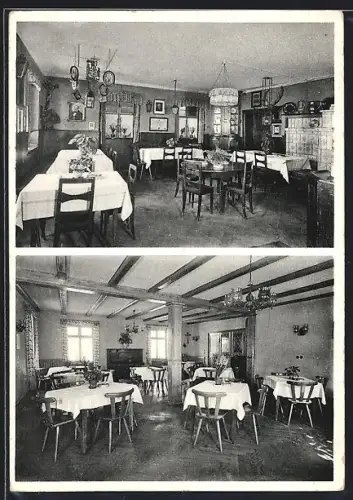 AK Kirchhofen / Breisgau, Gasthaus zur Krone, Inh. Karl Kiefer, Gasträume