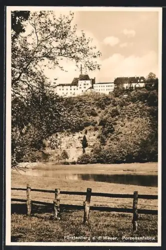 AK Fürstenberg a. d. Weser, Porzellanfabrik