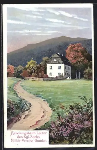 AK Lauter / Sachsen, Erholungsheim des Kgl. Sächs. Militär-Vereins-Bundes