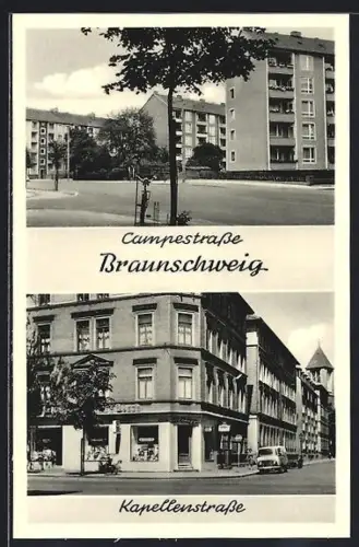 AK Braunschweig, Campestrasse, Kapellenstrasse