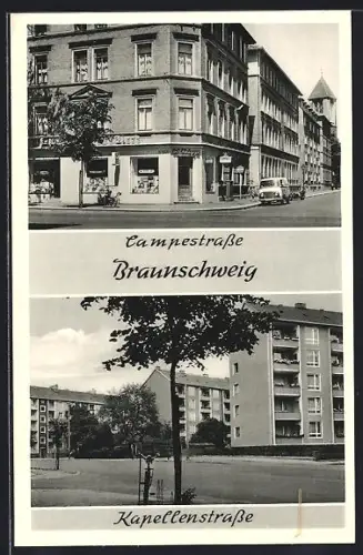 AK Braunschweig, Campestrasse, Kapellenstrasse
