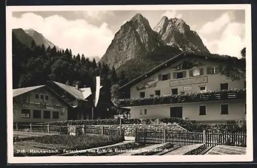 AK Hammersbach / Garmisch, Ferienheim des E.V.d. Eisenbahner Deutschlands