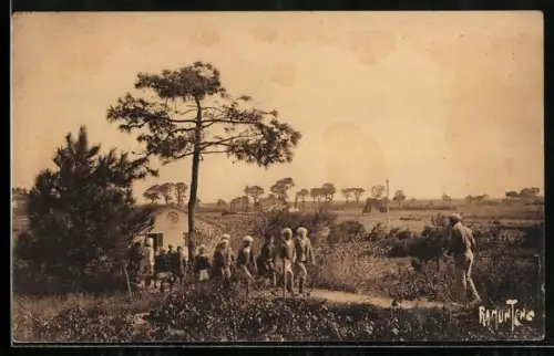 AK La Couarde /Île de Ré, Vacances Populaires Enfantines, En route vers la Plage