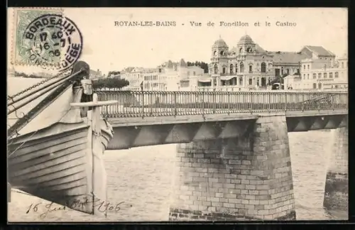AK Royan-les-Bains, Vue de Fonrillon et le Casino