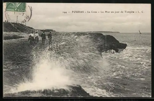 AK Fouras, La Coue, La Mer un jour de Tempête