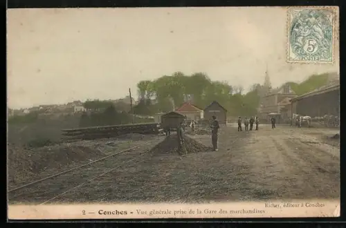 AK Conches, Vue général prise de la Gare des marchandises