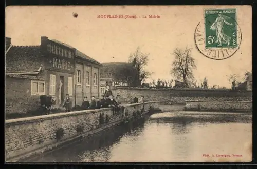 AK Mouflaines /Eure, La Mairie