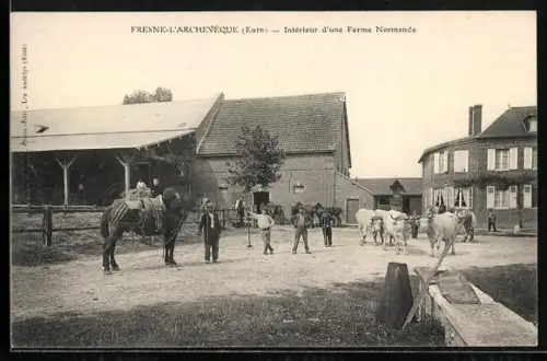 AK Fresne-L`Archevéque /Eure, Intérier dúne Ferme Normande