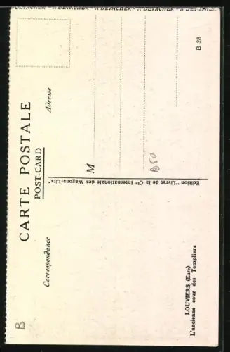 Künstler-AK Louviers /Eure, L`ancienne cour des Templiers